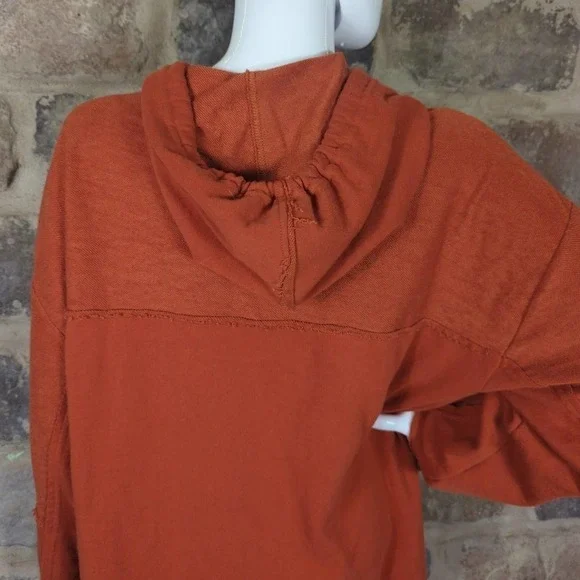 URBAN Outfitters Fletcher Sweatshirt Oversized Hoodie Woman's Size Small Orange - Picture 5 of 10